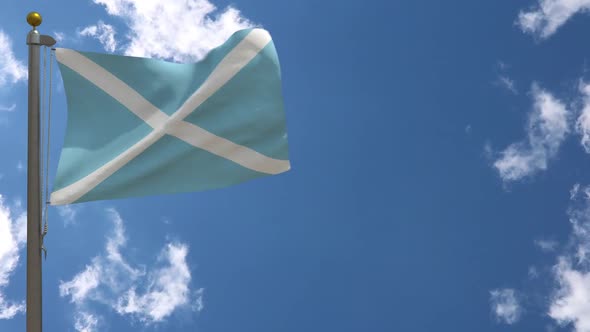 San Anders Providencia And Santa Catalina Flag (Colombia) On Flagpole