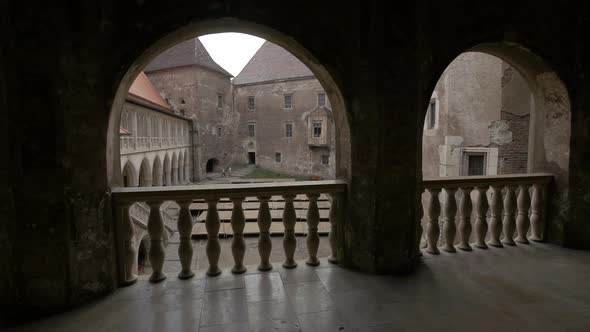 Corvin Castles courtyard