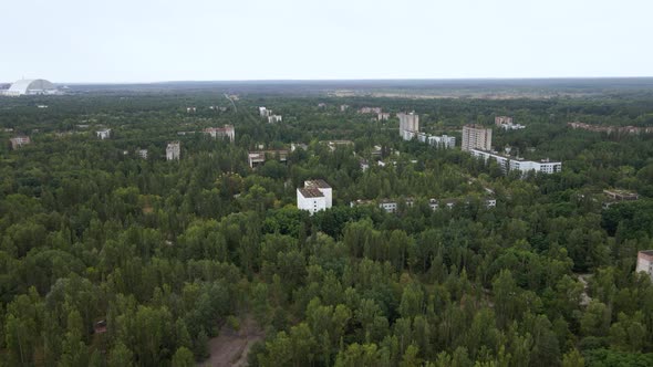 Aerial view of Chernobyl Ukraine exclusion zone Zone of high radioactivity