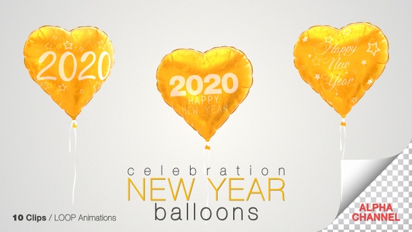 New Year Celebration Balloons