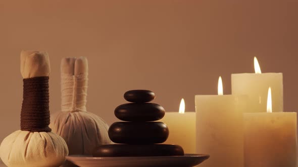 Spa background. Massage, oriental therapy, wellbeing and meditation concept.