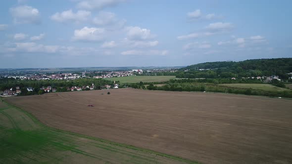 French Vexin Regional Natural Park seen from the sky