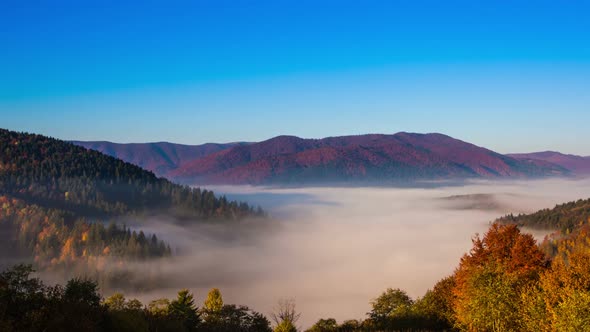 Foggy Sunrise Time Lapse