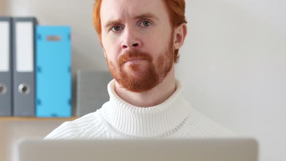 Shaking Head, No by Handsome Man, White Background