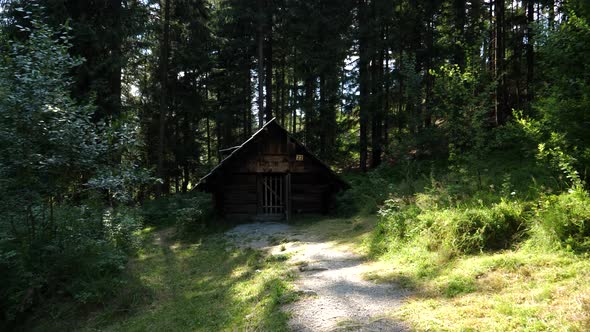 A view of the Museum of the Orava village in the village of Zuberec in Slovakia