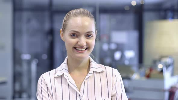 Attractive Young Business Woman Executive Smiling