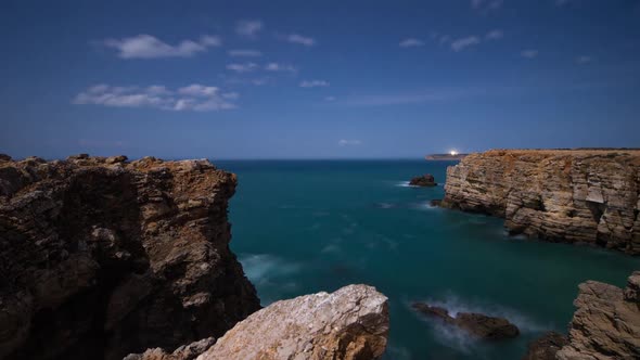 portugal beach wild coast atlantic nature stars night cosmos