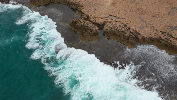 Quobba Blowholes, Carnarvon, Western Australia 4K Aerial Drone