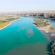 Drone Shot of River and Mountains at Sunset in Kazakhstan - VideoHive Item for Sale