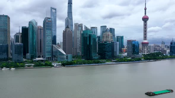 Shanghai skyline with modern urban skyscrapers, China