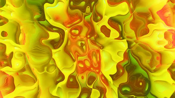 Red Yellow Green Ink Smoke Liquid Animated Background