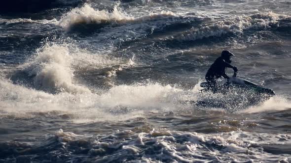 Jet Ski Racing in the Sea