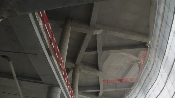 Concrete Floors and Supports of Unfinished Sports Stadium