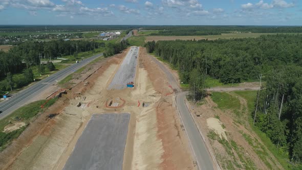 Highway Construction Aerial View