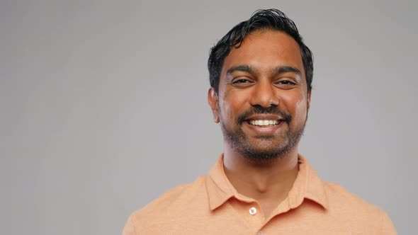 Portrait of Happy Smiling Young Indian Man