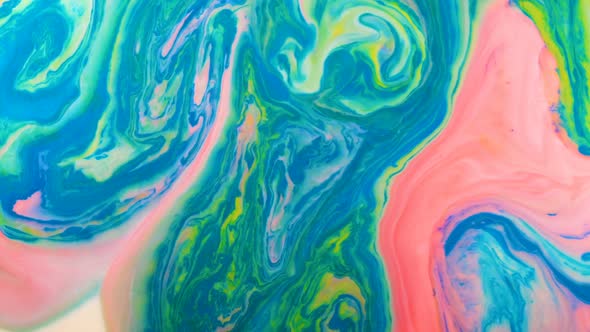 Psychedelic Colors Mixed in Liquid, Abstraction