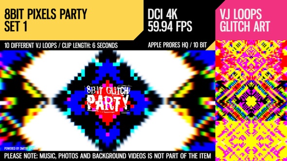 8 Bit Pixels Party (4K Set 1)