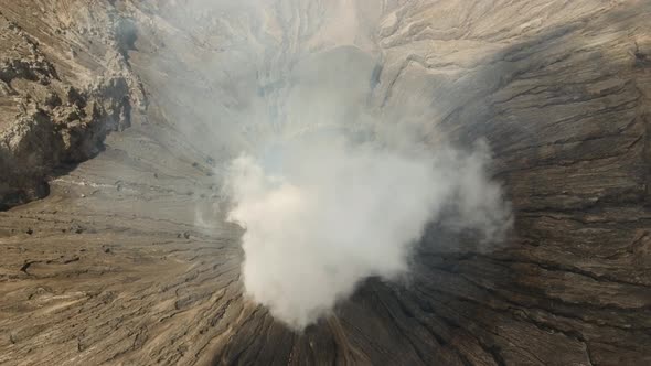 Active Volcano with a Crater