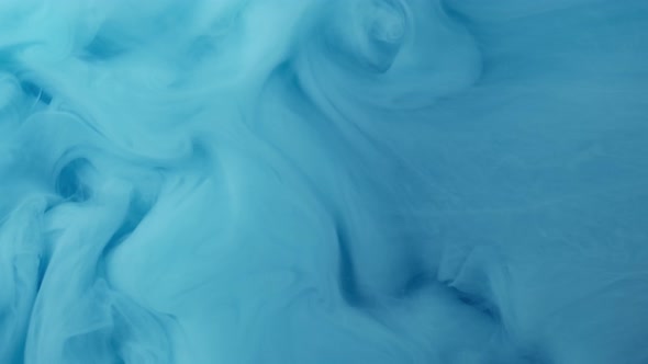 Abstract Blue Liquid Painting Texture. Footage Is an Amazing Organic Background for Visual Effects