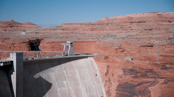 Glen Canyon Dam in Summer Season USA