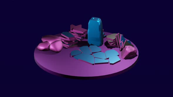 Isometric structure of moon rocks