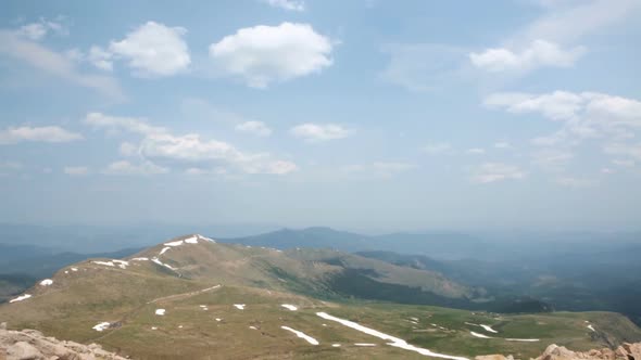 Aerial view from the top of Mount Evans.