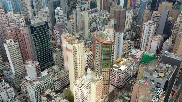 Top view of city in Hong Kong