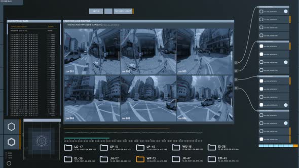 Advanced Government Monitoring Network System Tracks Busy City Streets alt