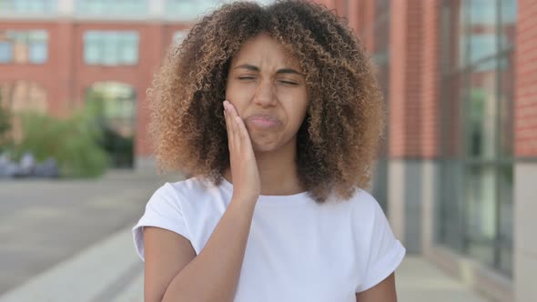 African Woman Having Toothache Cavity
