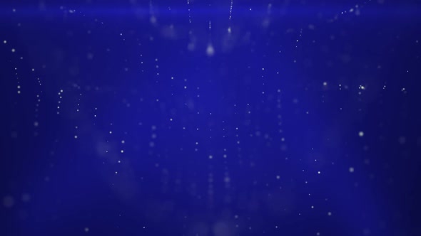 Blue particles moving background