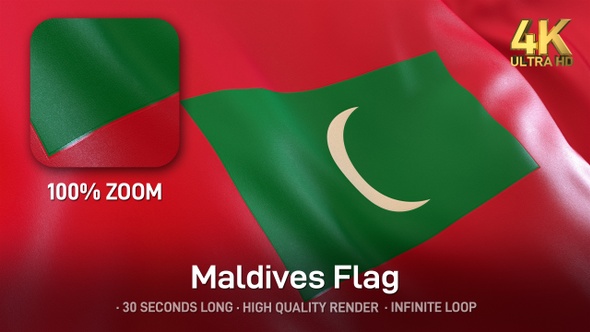 Maldives Flag - 4K