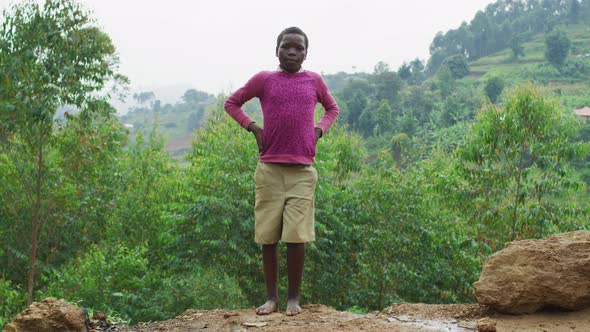 African girl moving her hips