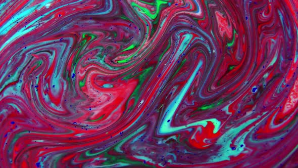 Abstract Colors Spreading Paint Swirling And Blast 