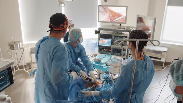 Operation Using Laparoscopic Equipment