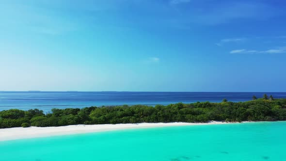 Aerial view abstract of exotic sea view beach journey by clear ocean and white sand background of a 