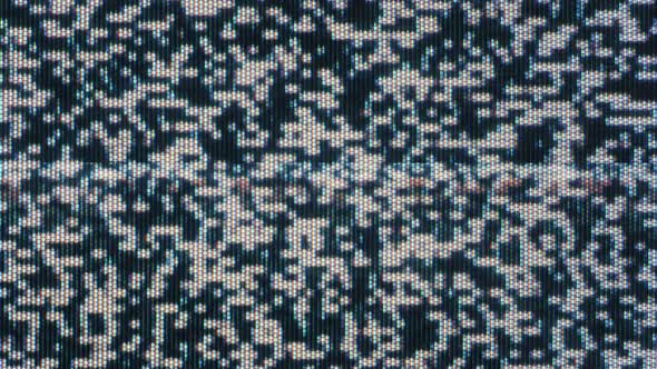 Static TV noise pattern close-up long 4K 2160p 30fps UltraHD video - Analog white no signal televisi