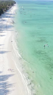 Beach on the Coast of Zanzibar Island Tanzania