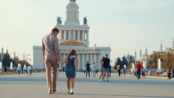 Father and daughter at VDNKh