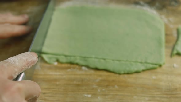 Cut the Green Dough with a Knife