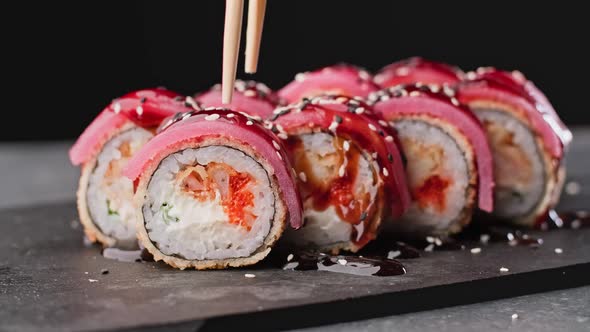 Man Eating Sushi