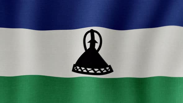 The National Flag of Lesotho