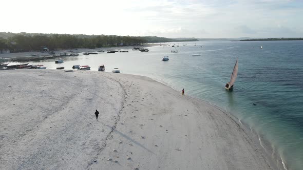 Beach on Zanzibar Island Tanzania Slow Motion