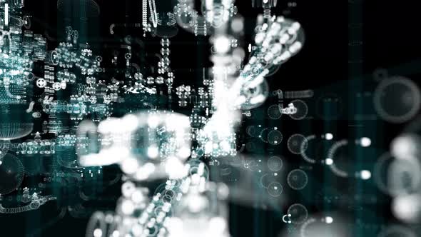 Particle Hologram Industrial Equipment Valves Pipes and Sensors alt