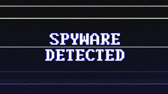 Spyware Detected Glitch Text, Loopable