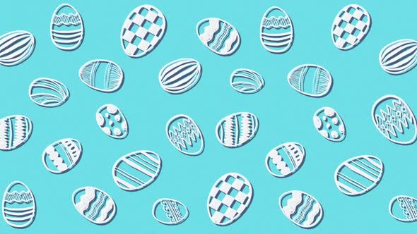Cute Easter Egg Pattern animation 4k