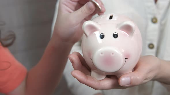 Financial time with piggy bank.