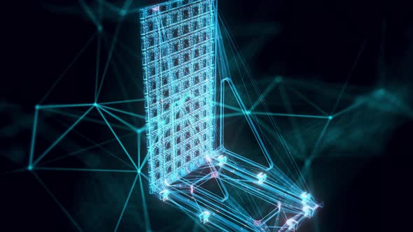 Corner Stand For Machines Hologram Close Up 4k alt