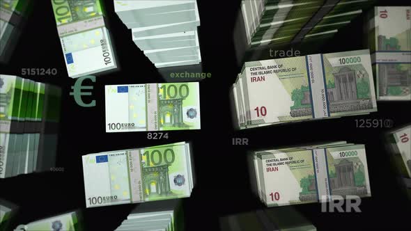 Euro and Iran Rial money exchange loop