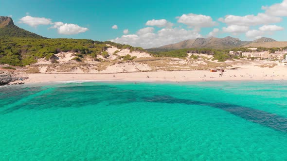 Beautiful sandy beach of Cala Mesquida, Mallorca, Spain