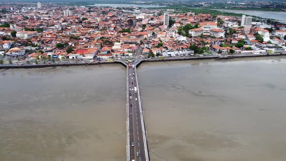 Sao Luis Maranhao at Northeast Brazil. Landmark of historic city.